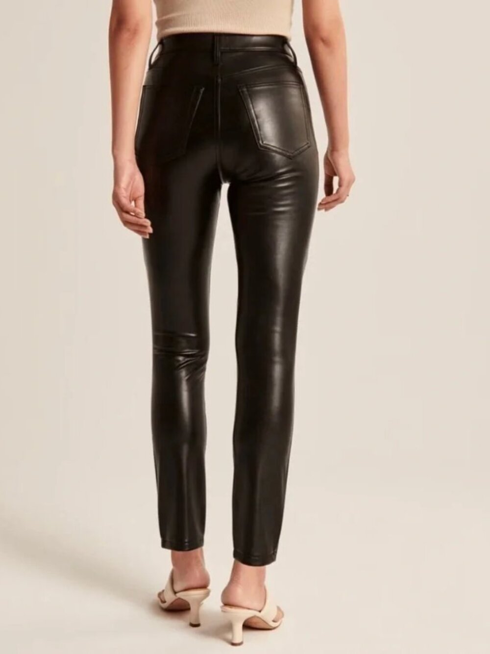 Abercrombie & Fitch Faux Leather 'The Skinny High Rise' pants Sz 30/10s